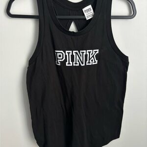 PINK Victoria's Secret Black Cut Out Tank Top